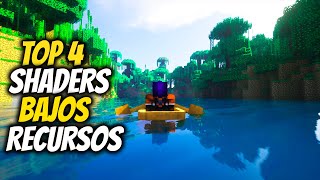 SHADERS para PC DE BAJOS RECURSOS  Top 4 Shaders SIN LAG Minecraft 120X [upl. by Ruhtua]