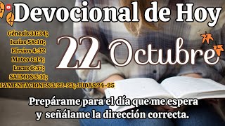 Devocional de hoy 22 Octubre  Devocionales cristianos  Devocionales diarios  Devocional [upl. by Gati]