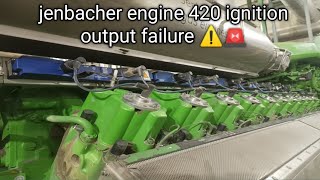 jenbacher engine 420 ignition output failure warning ⚠️🚨 [upl. by Gytle]