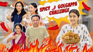 Spicy Golgappy Papa ko pasand nahi aye  Spicy Golgappa challenge  Hira Faisal  Sistrology [upl. by Hoshi]