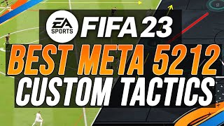 BEST META 5212 Custom Tactics amp Instructions To Give You More Wins  FIFA 23 [upl. by Ong]