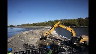 Carpentersville Dam Removal 1172024 90day timelapse [upl. by Mott701]