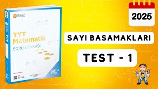 345 TYT MATEMATİK SORU BANKASI ÇÖZÜMLERİ  SAYI BASAMAKLARI  TEST 1  2025 [upl. by Ydissac501]