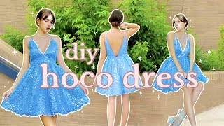 DIY VNeck Homecoming Dress  Pattern Available  Step By Step Tutorial  Beginner Friendly [upl. by Tjaden]