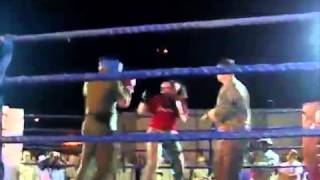 Marine Knocks Out Female Marine In Boxing Match [upl. by Willi815]