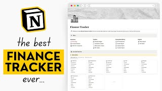 The BEST Finance Tracker in Notion budget expenses debt tracker  Notion Template Tour [upl. by Attwood]