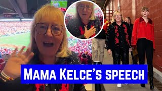 Donna kelce talks about Travis kelce amp Taylor Swifts Engagement in interview at ChiefsRaiders game [upl. by Ayat]