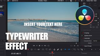 How to create a TYPEWRITER TEXT EFFECT in DaVinci Resolve [upl. by Cherilynn]