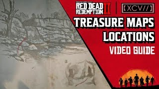 RED DEAD REDEMPTION 2 · ALL TREASURE MAPS Locations Video Guide Explorer Challenge  【XCV】 [upl. by Schargel]