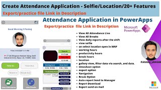 Create Your Own Attendance Application With Selfie amp Location Feature in PowerApps  PowerApps [upl. by Wivinia]