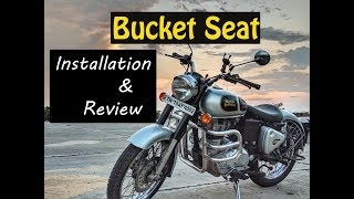 OFFICIAL LOW RIDER SEAT FROM ROYAL ENFIELD  Installation amp Review  Classic 350 Modified [upl. by Benn]