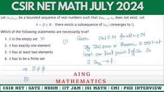 ID704064 Solution  Real Analysis  CSIR NET MATH 2024 JULY [upl. by Parish]