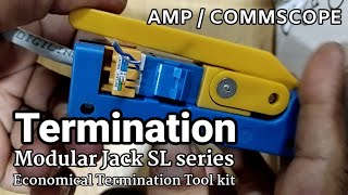 GUIDE SL JACK TERMINATION  CARA TERMINASI MODULAR JACK COMMSCOPE  ECONOMICAL TOOL KIT [upl. by Shirk]