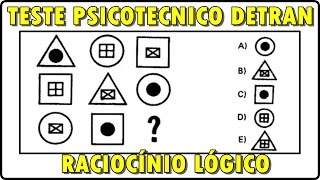 10 QUESTÕESTESTE PSICOTÉCNICO DO DETRAN  PRIMEIRA CNH [upl. by Geanine]