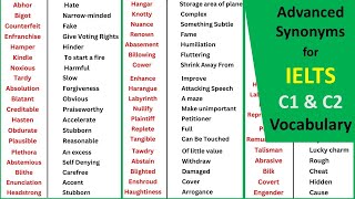 Advanced IELTS vocabulary  Synonyms  C1 amp C2 Vocabulary [upl. by Vine]