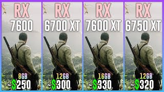 RX 7600 vs RX 6700 XT vs RX 7600 XT vs RX 6750 XT  Test in 20 Games [upl. by Regdor]