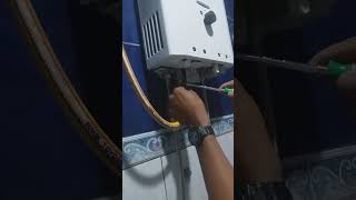 cara mudah pasang water heater gas merk rinnai [upl. by Armallas]