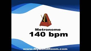 Metronome 140 bpm  5 minutes  Just a click [upl. by Pansie]