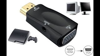 Sony PS3 к монитору со звуком  как подключить Sony Playstation 3 с помощью переходника HDMI  VGA [upl. by Alinna981]