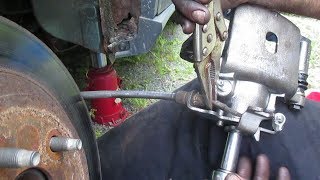 How to replace a brake caliper and bleed the brakes afterwards [upl. by Cirone112]