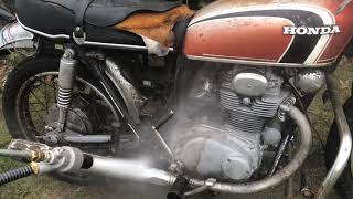 Rusty Motorcycle water blasting [upl. by Agemo793]