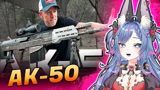 British girl Reacts to the AK 50  Demolitionranch AK50 reaction [upl. by Anires]