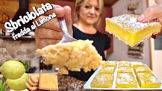 TORTA SBRICIOLATA FREDDA AL LIMONE 🍋 senza cottura velocissima 🍋 ricetta di Tutti a tavola [upl. by Neibaf]