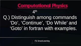 use of do do while continue and goto commands in fortran [upl. by Aonehc]