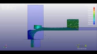 LSDyna  Conveyor chute impact simulation [upl. by Onahpets]