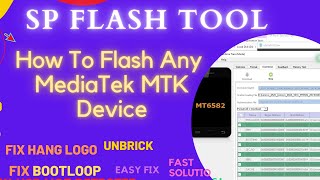 How to use SP Flash Tool  How to Flash Any MTK [upl. by Bobker]