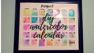 DIY WATERCOLOR CALENDAR [upl. by Maggio246]