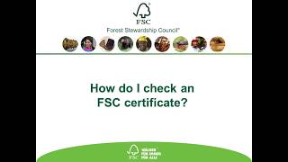 How to check an FSC certificate [upl. by Sylera]