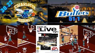 Back 2 Back Against Charlotte  Charlotte Hornets vs Washington Bullets NBA Live 96Gm 50nbalive96 [upl. by Alejna734]