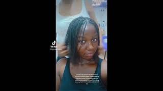 microlocs permed hair microlocs hairstyles viralvideo ghana fyppp [upl. by Akenot]