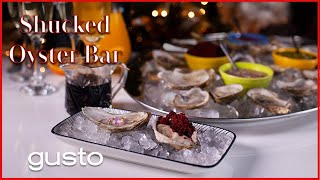 The RIGHT Way to Eat Oysters  FRESH SHUCKED OYSTER BAR [upl. by Bearce]