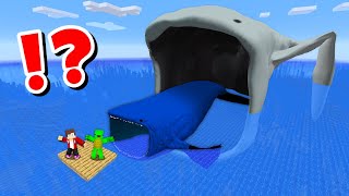 JJ and Mikey in The BLOOP MONSTER vs SEA EATER CHALLENGE in Minecraft  Maizen Minecraft [upl. by Anilec508]