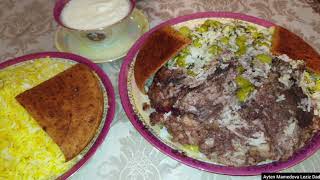 🔴 plov  paxla plov  cenub metbexi  azerbaycan metbexi  Quzu Əti ilə Döşəmə plov [upl. by Narhet]