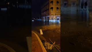 Fort Myers Downtown Flooded  Hurricane Ian  Caloosahatchee River at Night [upl. by Davison995]