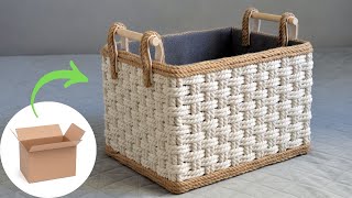 Rope Storage Basket DIY  Корзина для хранения из джута [upl. by Homer772]