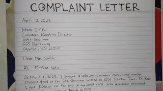 How to Write A Complaint Letter Step by Step  Writing Practices [upl. by Assirok]