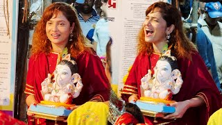 Ankita Lokhande Gets Emotional As She Welcomes Ganpati Home [upl. by Franchot]