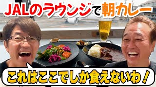 【JALラウンジで朝カレー！】JALラウンジ大公開＆JPストアで大興奮のお土産選び！ [upl. by Ojeillib]