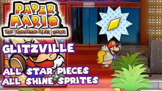 Glitzville All Star Pieces amp Shine Sprites Collectibles 100  Paper Mario The Thousand Year Door [upl. by Whiffen]