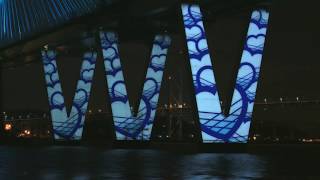 Queensferry Crossing  South pier projections highlights [upl. by Oahc]