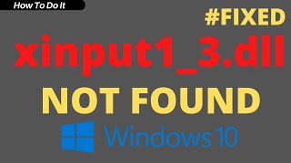 fix xinput13dll missing  Windows 10 [upl. by Enomad]