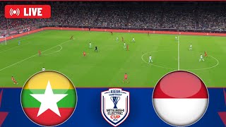 Indonesia vs Myanmar  AFF Asean Championship 202425  Watch Along amp eFootball Match [upl. by Durrace]