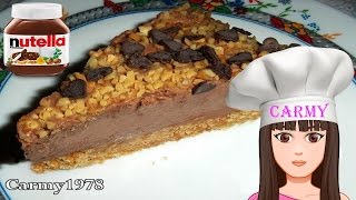 Ricetta cheesecake alla nutella  torta fredda NO FORNO [upl. by Cleres156]