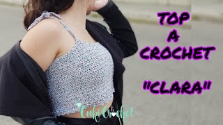 Cómo Tejer TOP a CROCHET Fácil paso a paso Todas las tallas Mod quotClaraquot [upl. by Triny]