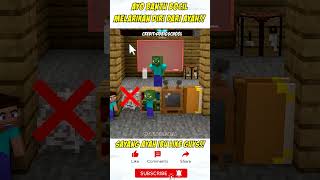 Ayo bantu bocil Zombie melarikan diri dari ayah‼️😱shorts minecraft game funny trending [upl. by Alric]