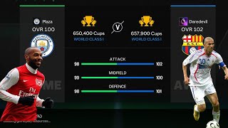 HEAD TO HEAD  FC MOBILE  easportsfc  ZIDANE VS HENRY  🤯  OVR 100 VS OVR 102 [upl. by Josefa]